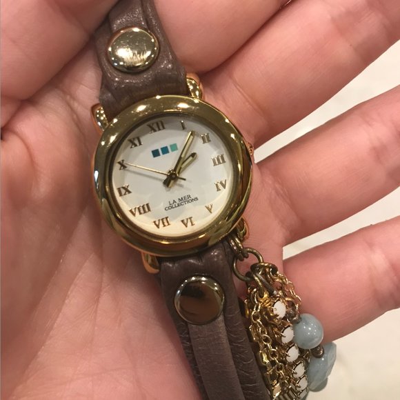 La Mer Collections Venetian Stones Analog Wrap Watch